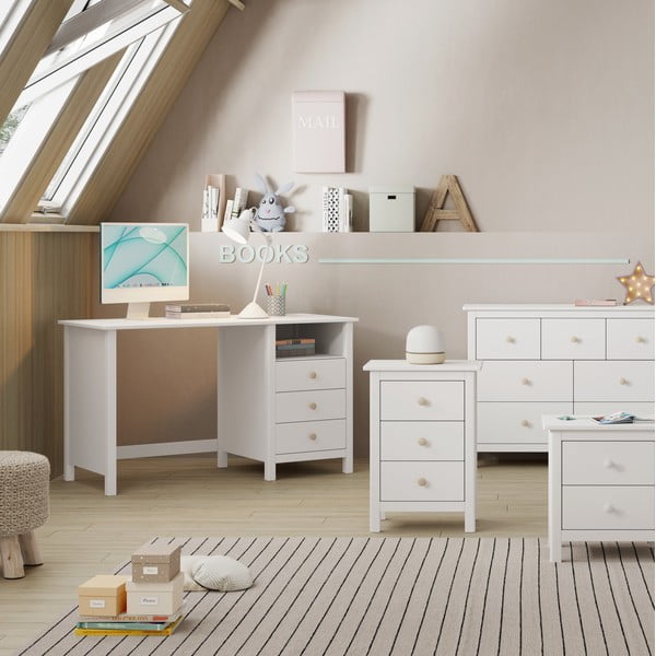 Birou de copii din lemn masiv de pin 54x120 cm Max – Marckeric-image-1