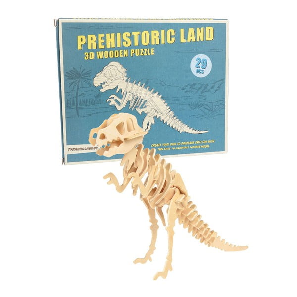 Puzzle cu dinozaur 3D din lemn Rex London Tyrannosaurus