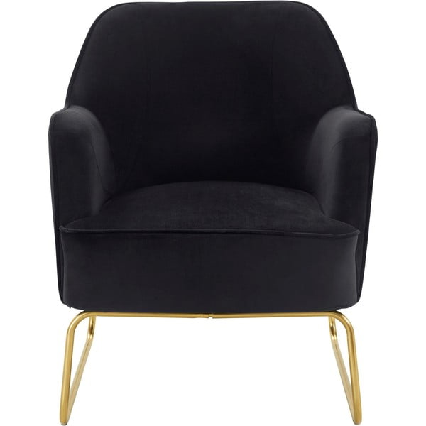 Fotoliu negru cu tapițerie din catifea Joshua - Støraa-image-1