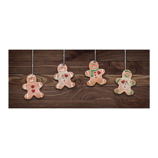 Covor foarte rezistent Webtappeti Natale Gingerbreads, 60 x 150 cm