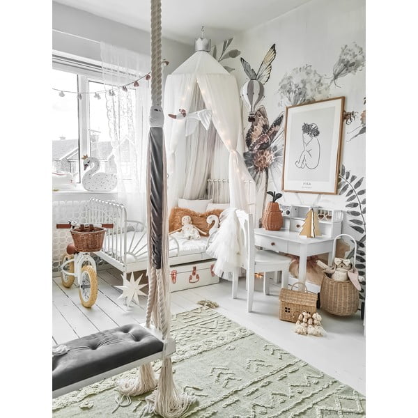 Covor verde deschis lavabil/țesut manual din bumbac 140x200 cm Tribu Olive – Lorena Canals-image-1