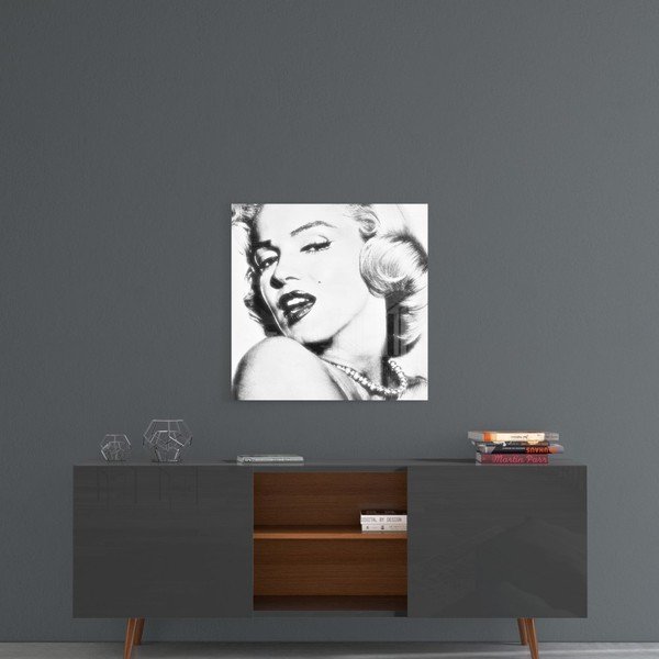 Tablou din sticlă Insigne Marilyn Monroe, 40 x 40 cm-image-1