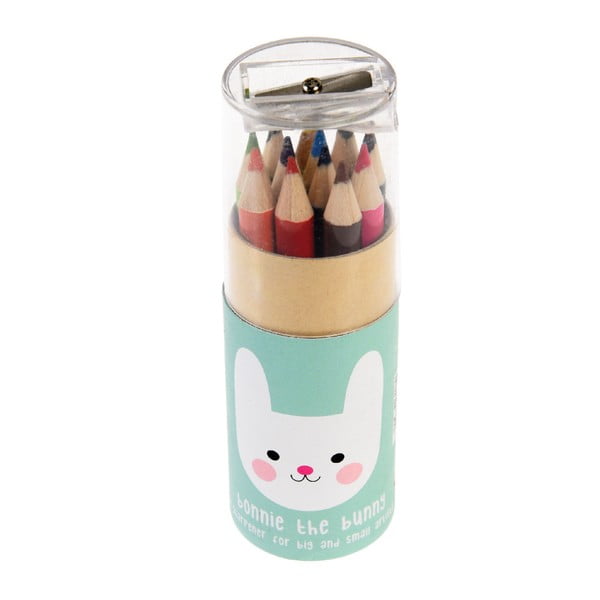 Set 12 creioane colorate cu suport Rex London Bonnie The Bunny