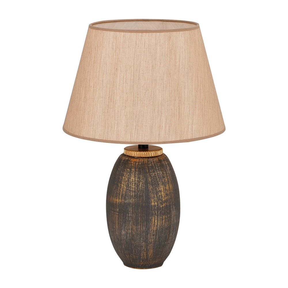 Veioză gri/bej cu abajur textil (înălțime 46 cm) Yakamoz – Opviq lights