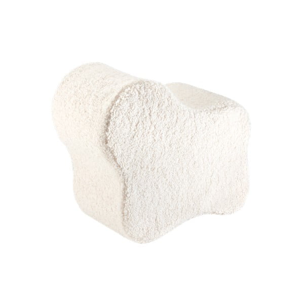Puf de copii crem cu tapițerie din țesătură bouclé Cloud – Wigiwama-image-2
