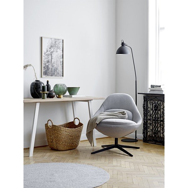 Covor Bloomingville Roxie, ⌀ 120 cm, gri-image-1