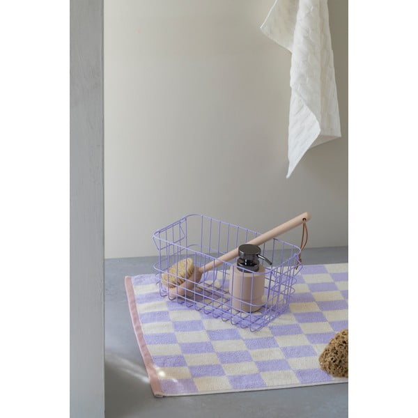 Covoraș de baie galben deschis/mov din bumbac organic 50x80 cm Retro – Mette Ditmer Denmark-image-1