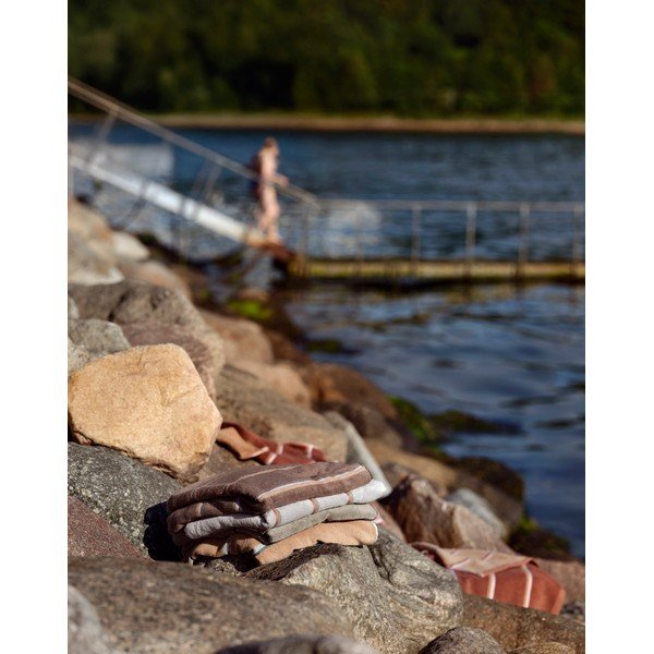 Prosop maro/bej din bumbac 70x140 cm Sauna – Zone-image-2