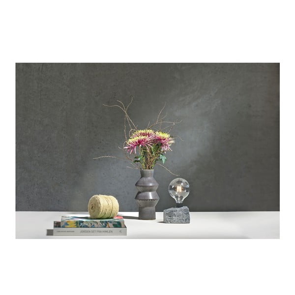 Vază din gresie ceramică Villa Collection Rost, înălțime 30 cm, albastru închis-image-1