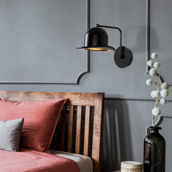 Aplică de perete neagră ø 19 cm Fötr Sivani – Opviq lights-image-1