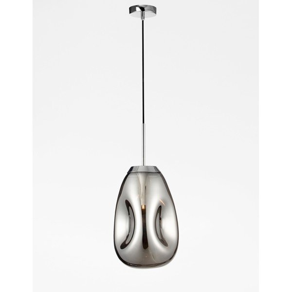 Lustră argintiu-lucios din sticlă ø 22 cm Lava – Nova Luce-image-3