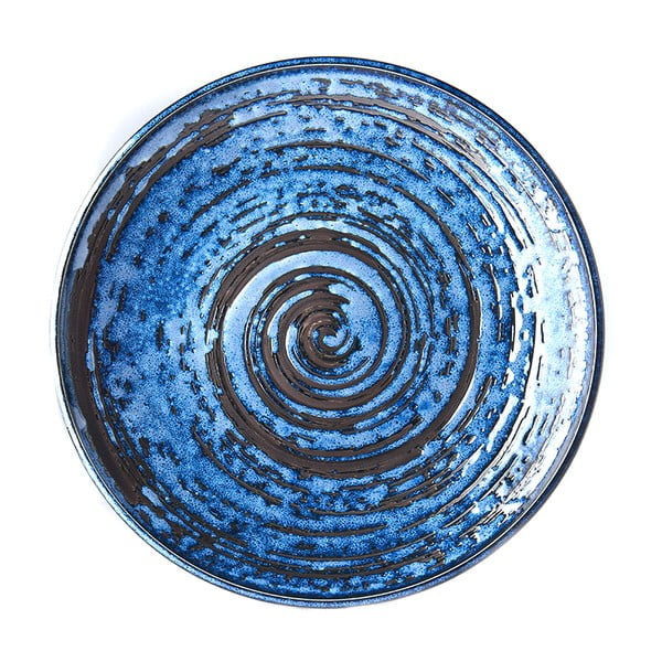 Farfurie din ceramică MIJ Copper Swirl, ø 25 cm, albastru