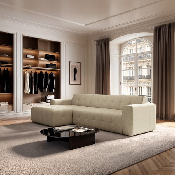 Colțar bej (cu colț pe partea stângă, cu șezlong) Tuil – Rodier-image-1