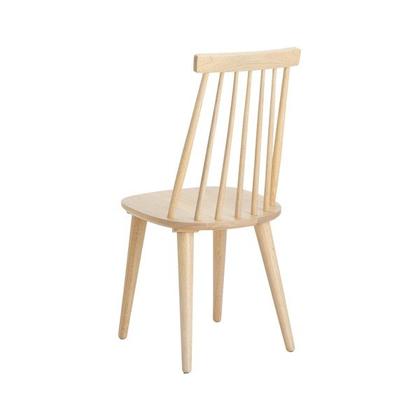 Scaune de bar în culoare naturală deschisă 2 buc. din lemn de arbore de cauciuc (înălțime șezut 45 cm) Jolina – Ellos Home-image-3