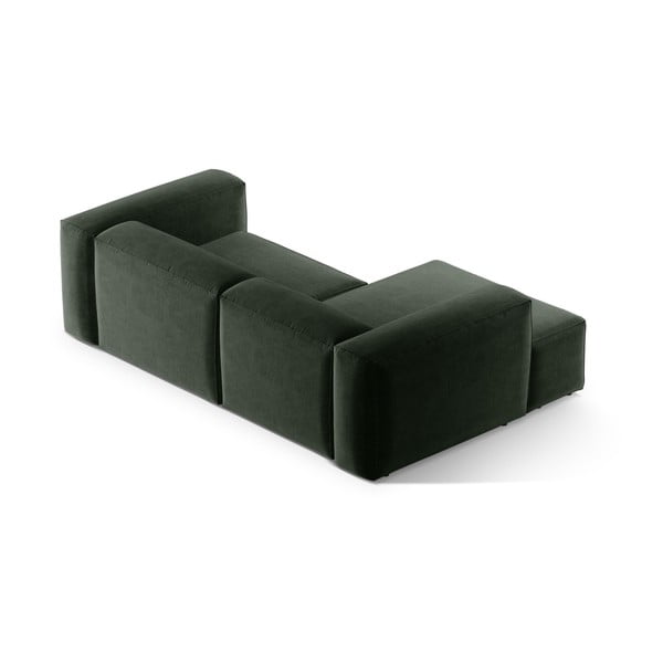 Colțar verde (cu colț pe partea stângă/cu șezlong) Bergamo – Cosmopolitan Design-image-4