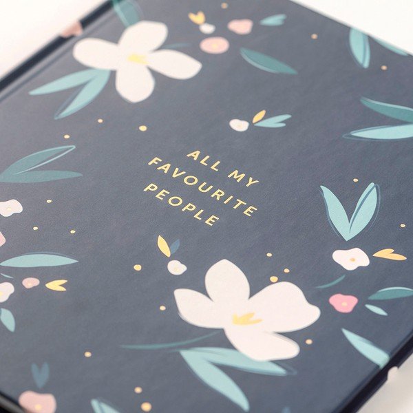 Carnețel pentru adrese cu etichete adezive Busy B Navy Blush, 104 pagini-image-1