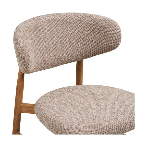 Scaun de bar bej/în culoare naturală tapițat (înălțime șezut 65 cm) Levanto – House Nordic-image-4