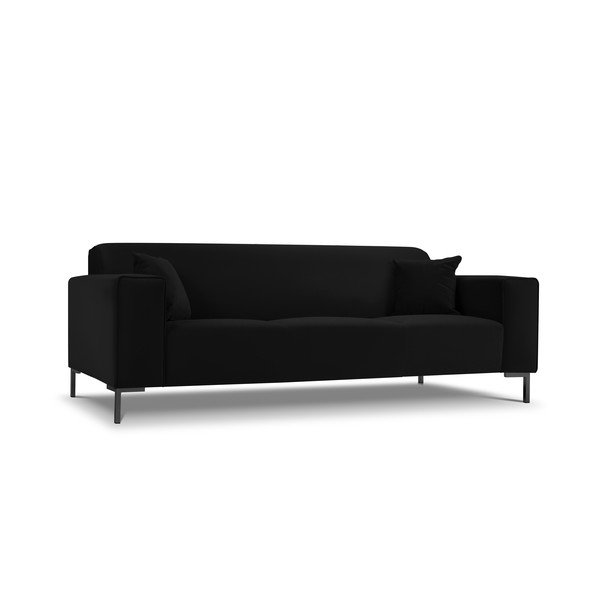 Canapea din catifea Cosmopolitan Design Siena, negru-image-3