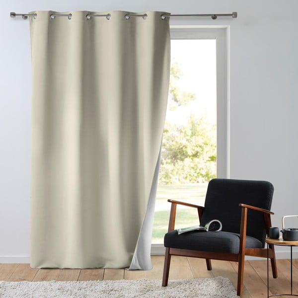 Draperie bej termoizolantă din microfibră 135x260 cm Micropolar – douceur d'intérieur-image-2