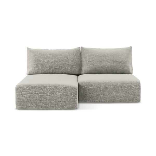 Colțar gri deschis extensibil/cu spațiu de depozitare (cu colț pe partea stângă) Kalena – Makamii