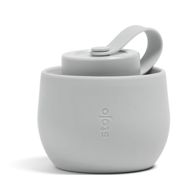 Sticlă pliabilă Stojo Bottle Cashmere, 590 ml, gri-image-1