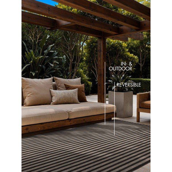 Covor pentru exterior și interior negru/crem 200x300 cm Haringey Linley – Ted Baker-image-2