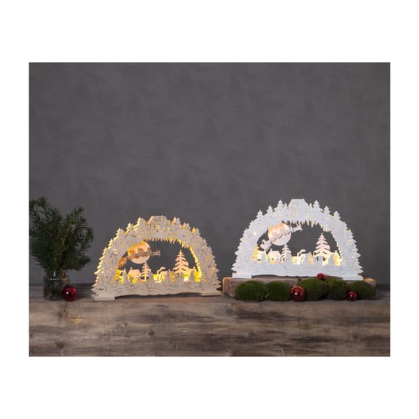 Decorațiune luminoasă cu LED Star Trading Ulm, înălțime 27 cm, alb-image-2