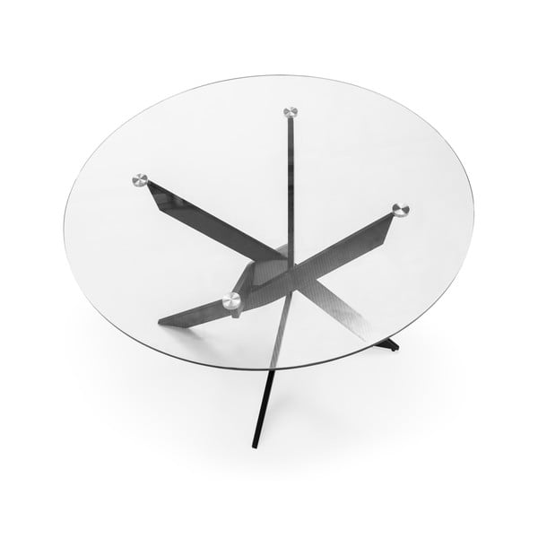 Masă de dining rotundă cu blat din sticlă 120x120 cm Ruth – Marckeric-image-4