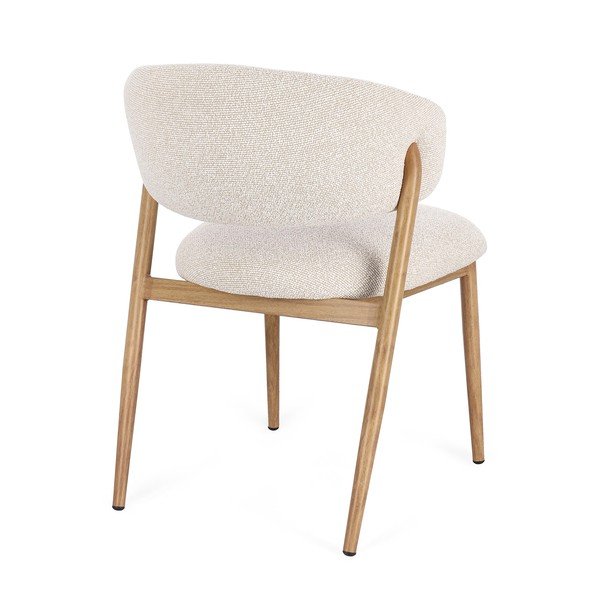 Scaun de dining în culoare naturală tapițat Cassandra – Bizzotto-image-3