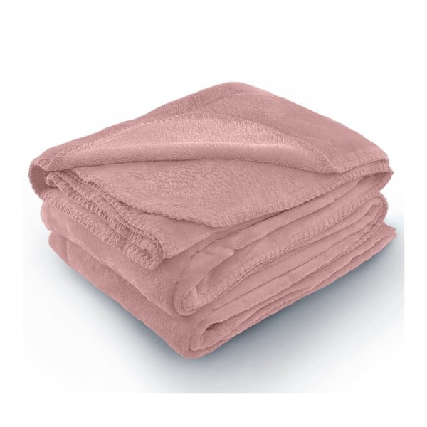 Pătură din microfibră AmeliaHome Tyler, 220 x 240 cm, roz
