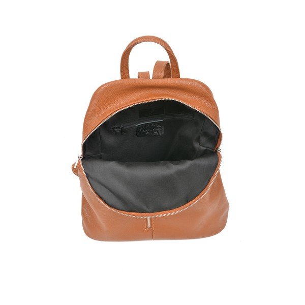 Rucsac din piele Carla Ferreri, 37 x 32 cm, maro-image-4