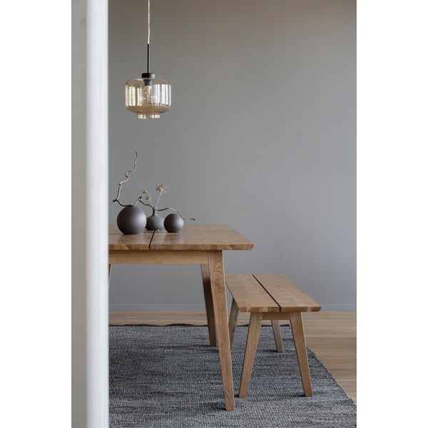 Băncuță de dining din lemn de stejar Rowico Melfort, 144 x 38 cm-image-4