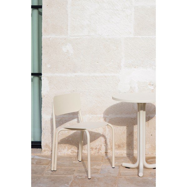 Scaun de grădină bej din metal Kei – noo.ma-image-1