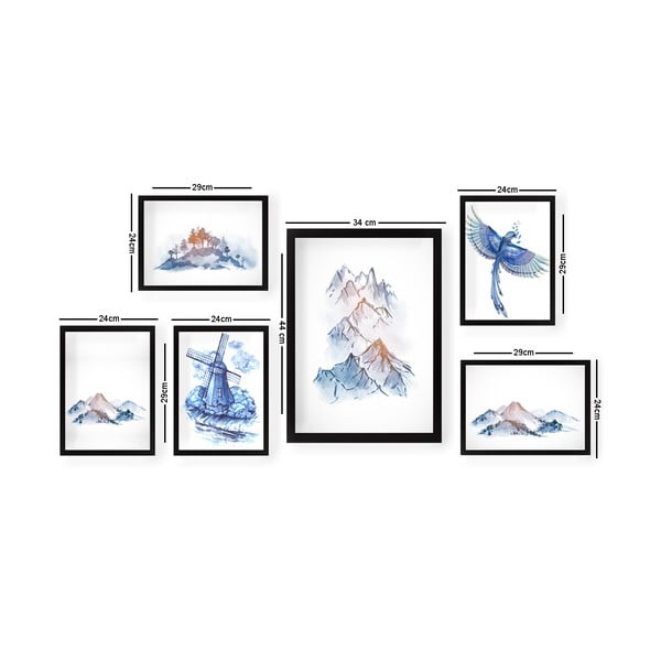 Tablouri 6 buc.  Watercolor – Wallity-image-2