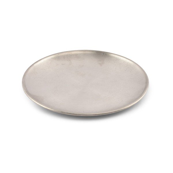 Farfurie argintie pentru desert  din metal ø 17 cm Serve – BonBistro-image-2