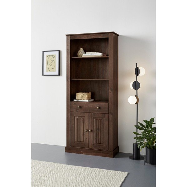 Bibliotecă maro din lemn de pin 181x31 cm Mille – Støraa-image-4