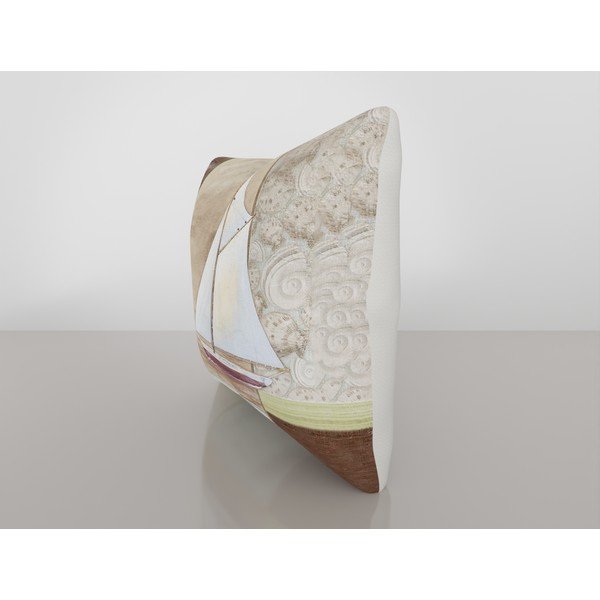 Față de pernă cu amestec din bumbac Vitaus Boat, 43 x 43 cm-image-2