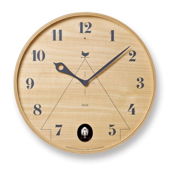 Ceas cu cuc Lemnos Clock Pace, ⌀ 30,5 cm, bej 