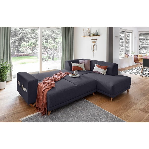 Colțar gri antracit extensibil/cu spațiu de depozitare (cu colț pe partea dreaptă/în formă de ”L”) Classy Sophie – Miuform-image-4