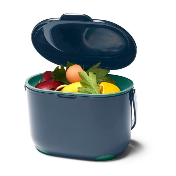 Recipient pentru deșeuri compostabile Addis Caddy, 2,5 l, albastru-verde-image-1