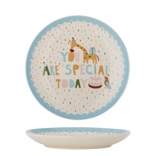 Farfurie pentru copii albastru-deschis/crem din gresie ø 16 cm Celebrate – Bloomingville Mini-image-4