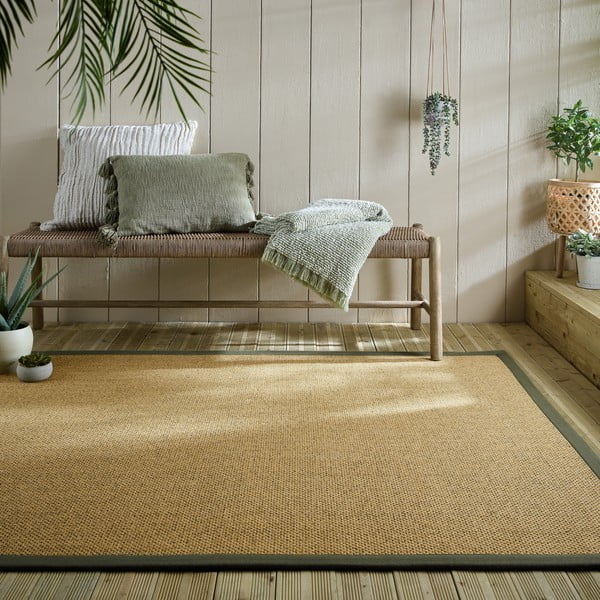 Covor pentru exterior și interior verde/maro deschis 160x230 cm Sisal Look – Flair Rugs-image-1