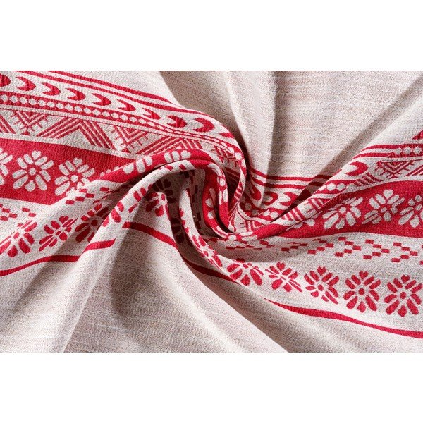 Draperie roșie/bej 140x255 cm Doina – Mendola Fabrics-image-1