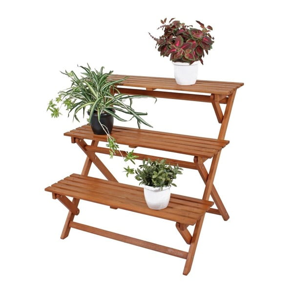 Suport din lemn de eucalipt pentru ghivece Ordeble - Garden Pleasure -image-2