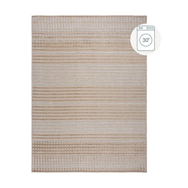 Covor bej lavabil din janilie 200x320 cm Elton – Flair Rugs
