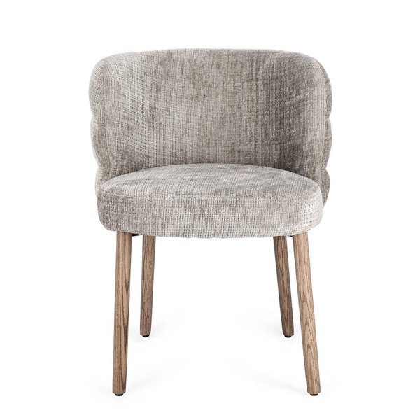 Scaun de dining gri tapițat Ilma – Bizzotto-image-2