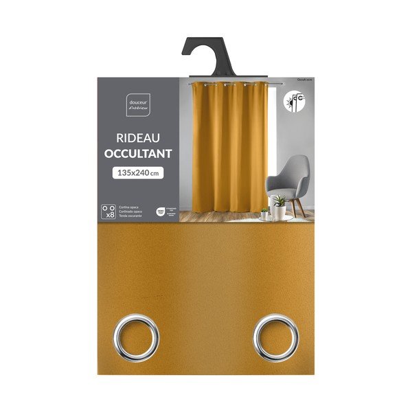 Draperie galben ocru blackout 135x240 cm Occult – douceur d'intérieur-image-4