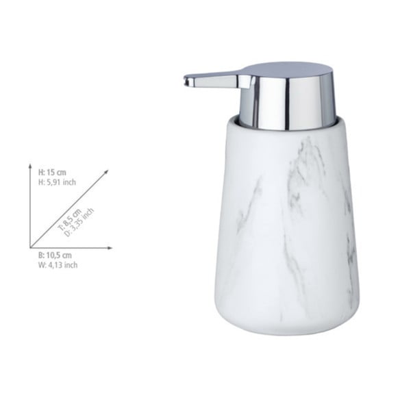 Dozator din ceramică pentru săpun Wenko Adrada, alb-image-1