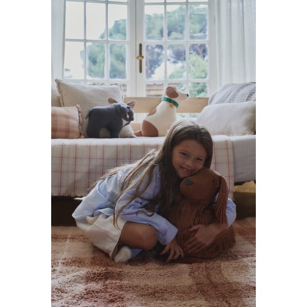 Covor roz deschis lavabil, țesut manual din bumbac 140x190 cm Tartan Rose – Lorena Canals-image-3