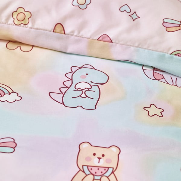 Lenjerie de pat pentru copii roz pentru pătuț 120x150 cm Forever Together – Catherine Lansfield-image-4